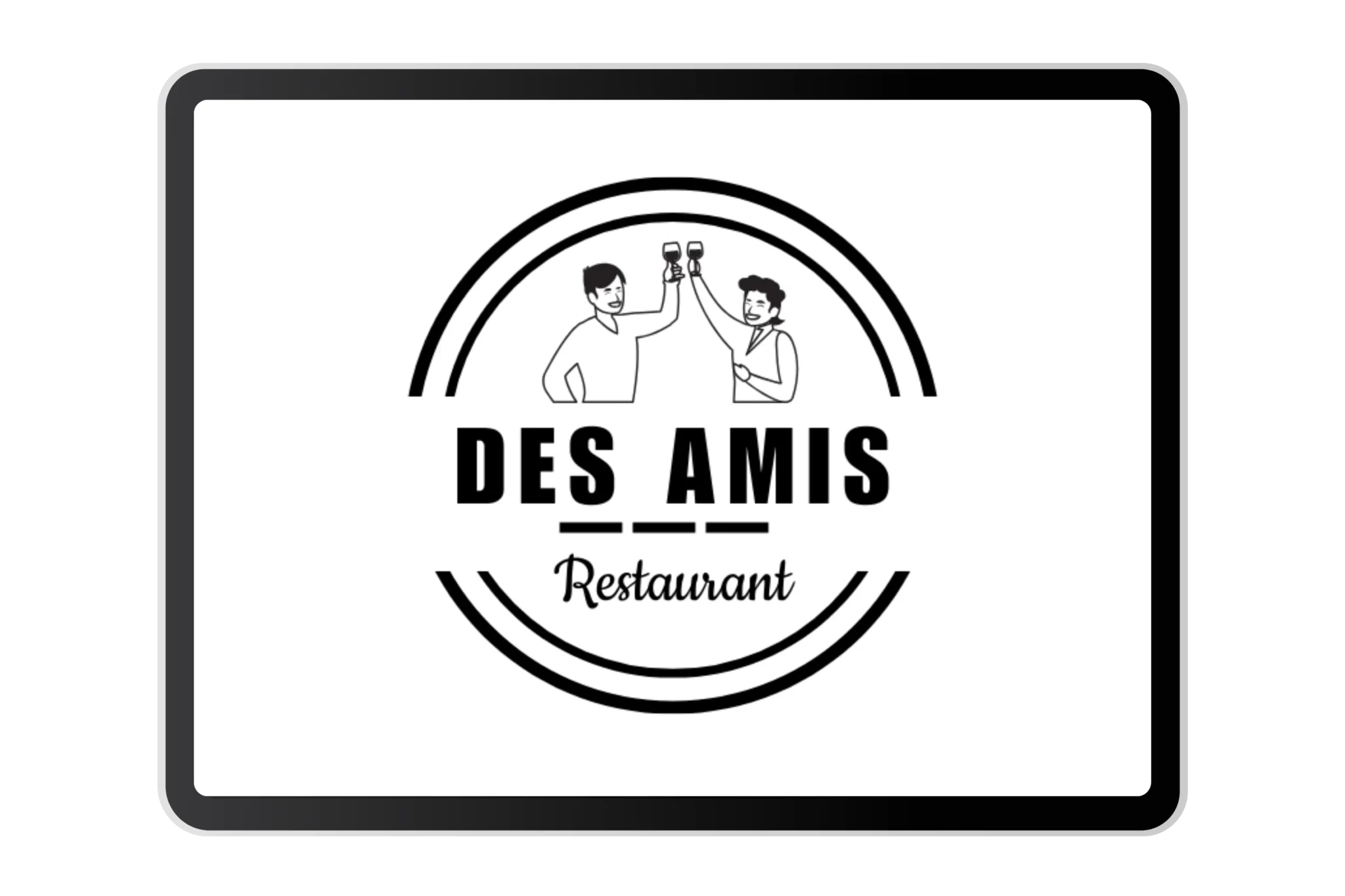 projet logo pour le restaurant des amis